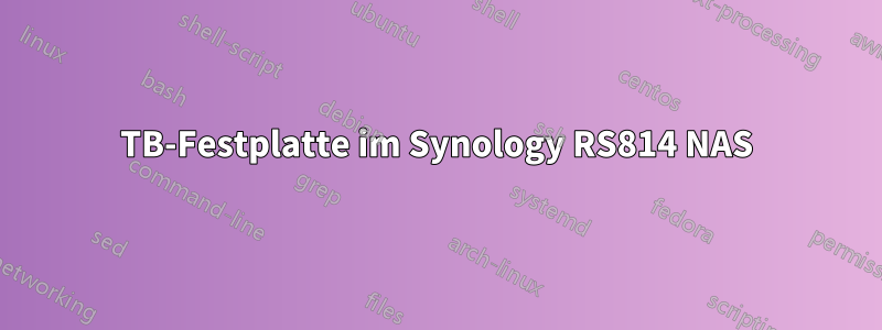 6TB-Festplatte im Synology RS814 NAS