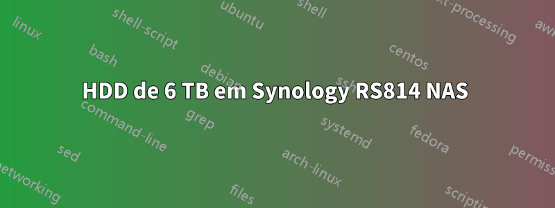 HDD de 6 TB em Synology RS814 NAS