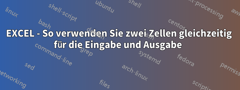 EXCEL - So verwenden Sie zwei Zellen gleichzeitig für die Eingabe und Ausgabe 