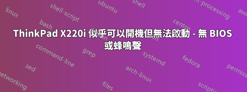 ThinkPad X220i 似乎可以開機但無法啟動 - 無 BIOS 或蜂鳴聲
