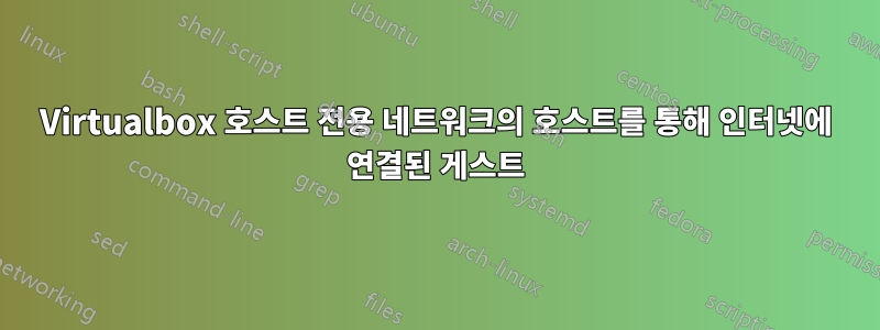 Virtualbox 호스트 전용 네트워크의 호스트를 통해 인터넷에 연결된 게스트