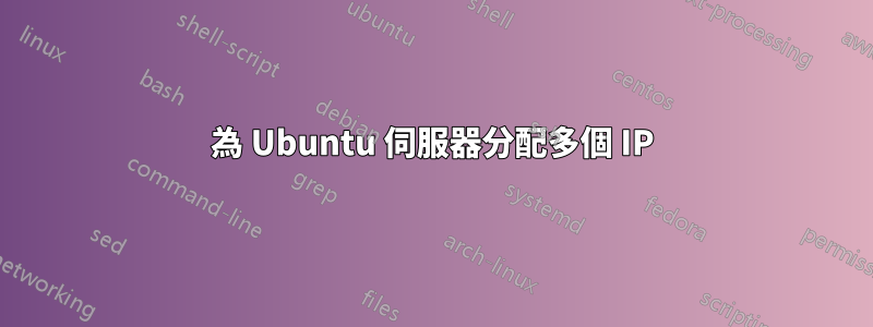 為 Ubuntu 伺服器分配多個 IP