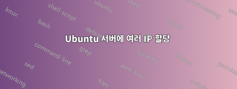 Ubuntu 서버에 여러 IP 할당