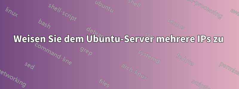 Weisen Sie dem Ubuntu-Server mehrere IPs zu