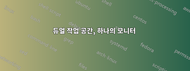 듀얼 작업 공간, 하나의 모니터