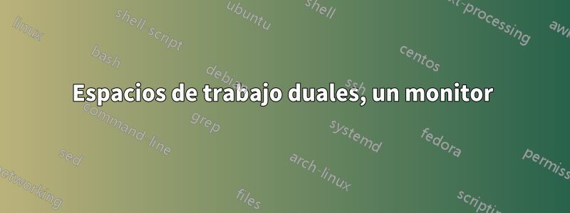 Espacios de trabajo duales, un monitor