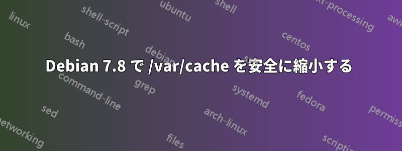 Debian 7.8 で /var/cache を安全に縮小する