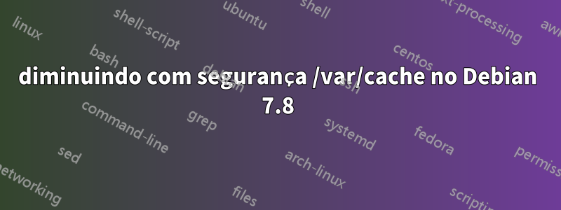 diminuindo com segurança /var/cache no Debian 7.8