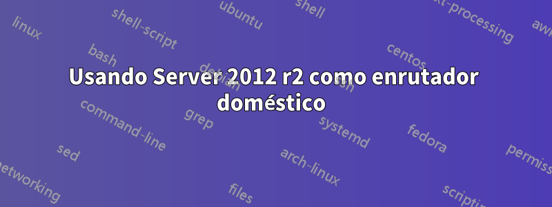 Usando Server 2012 r2 como enrutador doméstico 