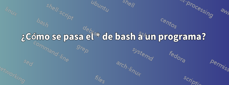 ¿Cómo se pasa el * de bash a un programa?