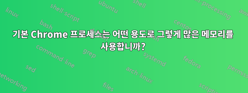 기본 Chrome 프로세스는 어떤 용도로 그렇게 많은 메모리를 사용합니까?