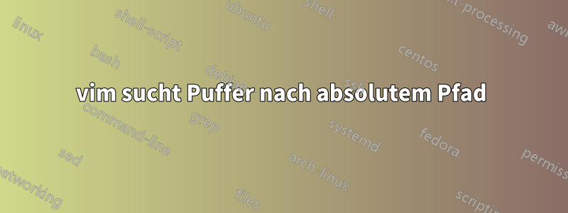 vim sucht Puffer nach absolutem Pfad