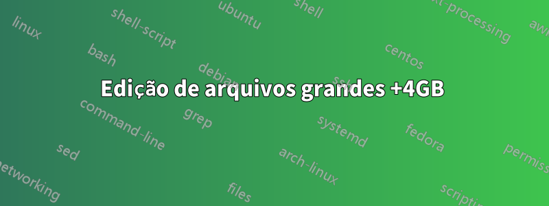 Edição de arquivos grandes +4GB