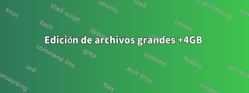 Edición de archivos grandes +4GB