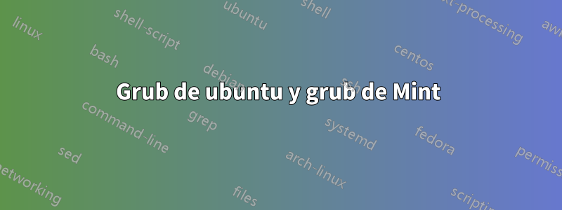 Grub de ubuntu y grub de Mint