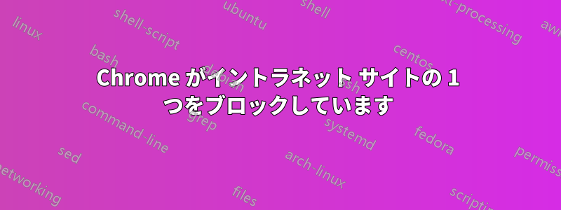 Chrome がイントラネット サイトの 1 つをブロックしています