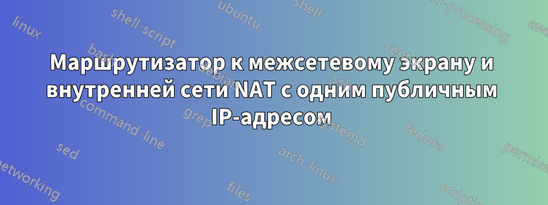 Маршрутизатор к межсетевому экрану и внутренней сети NAT с одним публичным IP-адресом