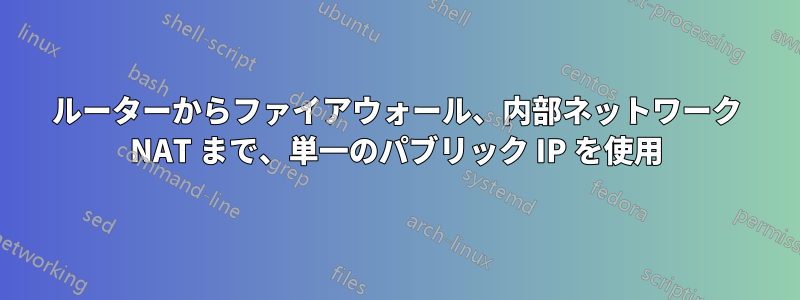 ルーターからファイアウォール、内部ネットワーク NAT まで、単一のパブリック IP を使用