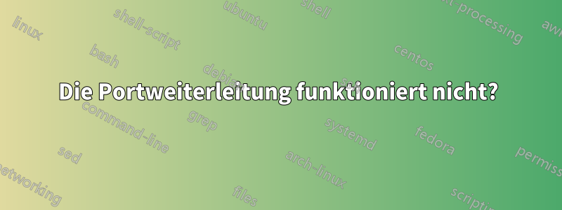 Die Portweiterleitung funktioniert nicht?