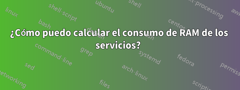 ¿Cómo puedo calcular el consumo de RAM de los servicios? 