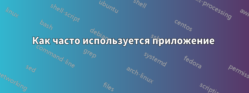 Как часто используется приложение