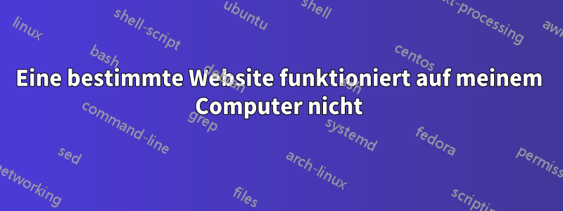 Eine bestimmte Website funktioniert auf meinem Computer nicht