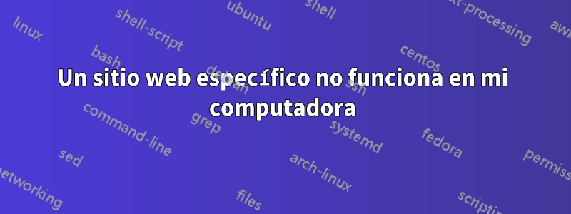 Un sitio web específico no funciona en mi computadora