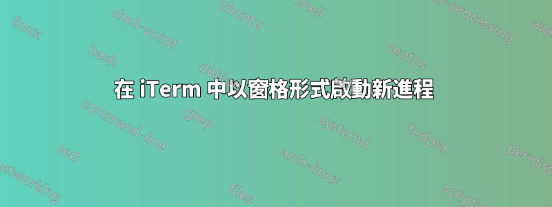 在 iTerm 中以窗格形式啟動新進程