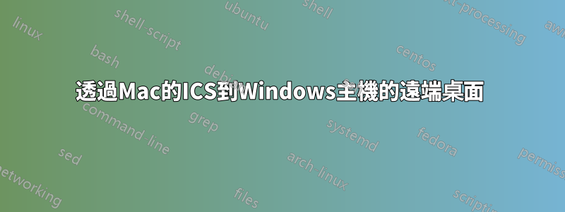 透過Mac的ICS到Windows主機的遠端桌面