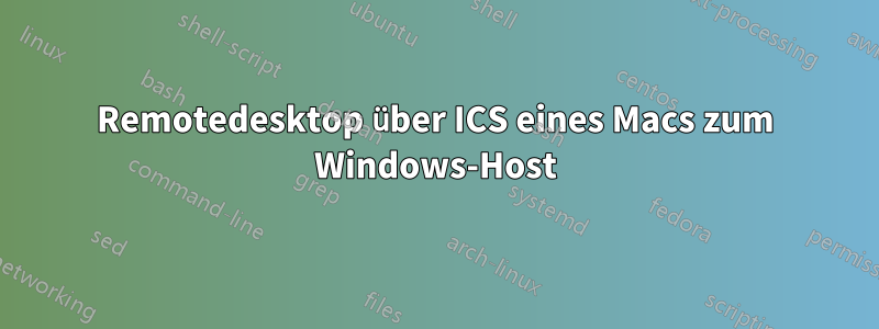 Remotedesktop über ICS eines Macs zum Windows-Host