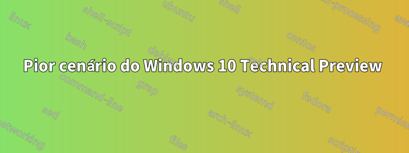 Pior cenário do Windows 10 Technical Preview