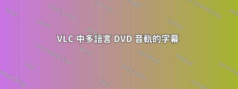 VLC 中多語言 DVD 音軌的字幕