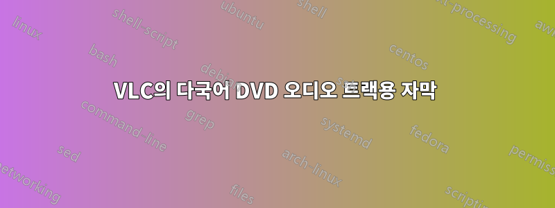 VLC의 다국어 DVD 오디오 트랙용 자막