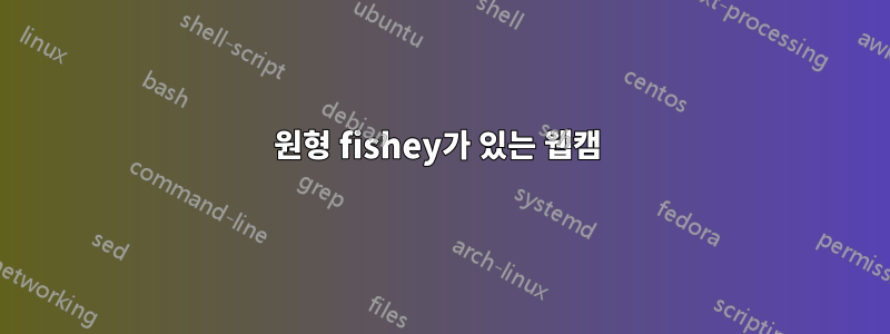 원형 fishey가 있는 웹캠 