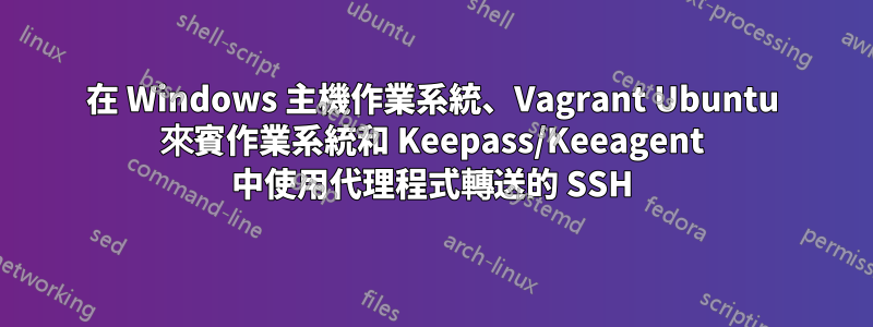 在 Windows 主機作業系統、Vagrant Ubuntu 來賓作業系統和 Keepass/Keeagent 中使用代理程式轉送的 SSH