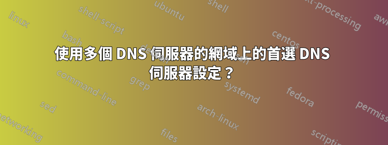 使用多個 DNS 伺服器的網域上的首選 DNS 伺服器設定？