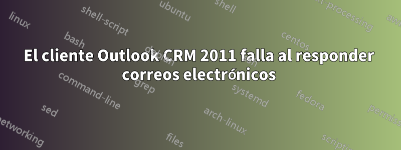 El cliente Outlook CRM 2011 falla al responder correos electrónicos