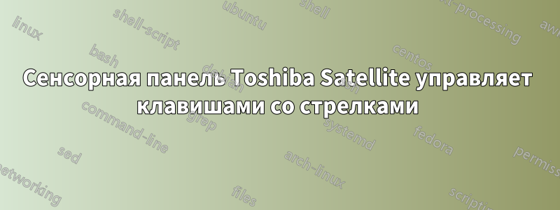 Сенсорная панель Toshiba Satellite управляет клавишами со стрелками