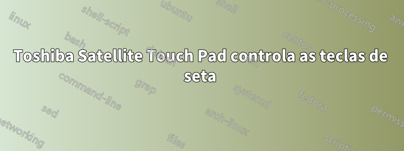 Toshiba Satellite Touch Pad controla as teclas de seta