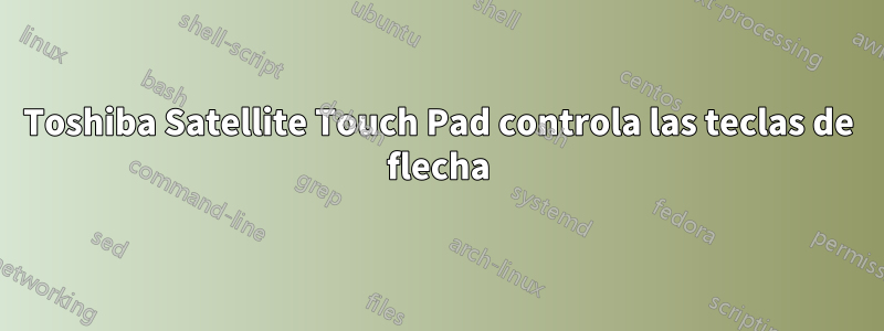 Toshiba Satellite Touch Pad controla las teclas de flecha