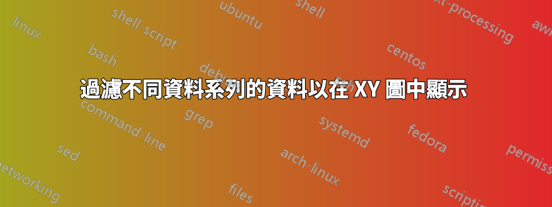 過濾不同資料系列的資料以在 XY 圖中顯示