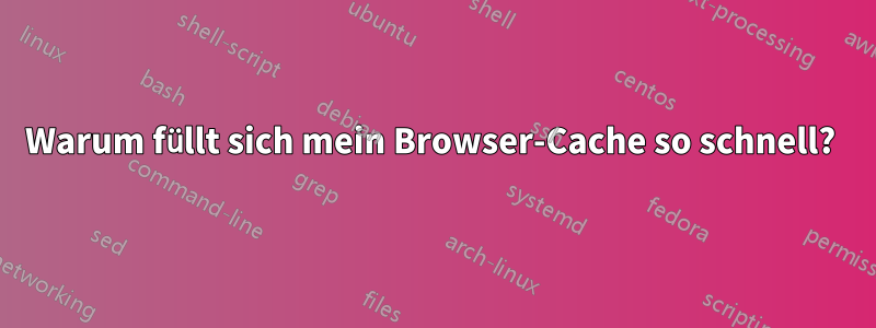 Warum füllt sich mein Browser-Cache so schnell? 