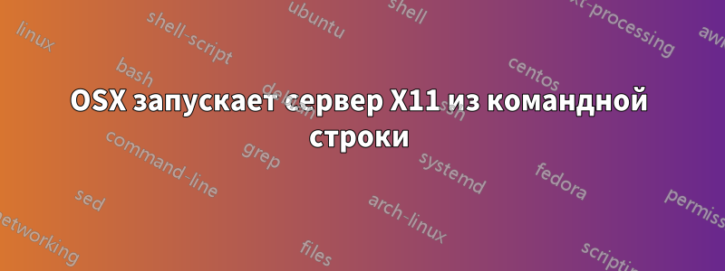 OSX запускает сервер X11 из командной строки