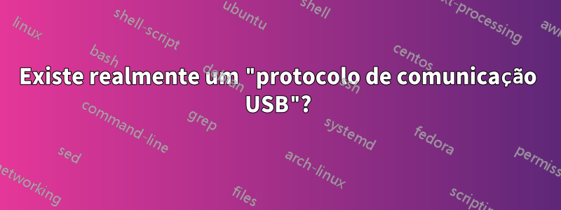 Existe realmente um "protocolo de comunicação USB"?