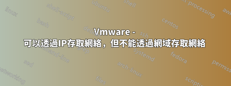 Vmware - 可以透過IP存取網絡，但不能透過網域存取網絡