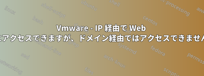 Vmware - IP 経由で Web にアクセスできますが、ドメイン経由ではアクセスできません