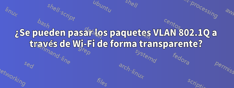 ¿Se pueden pasar los paquetes VLAN 802.1Q a través de Wi-Fi de forma transparente?