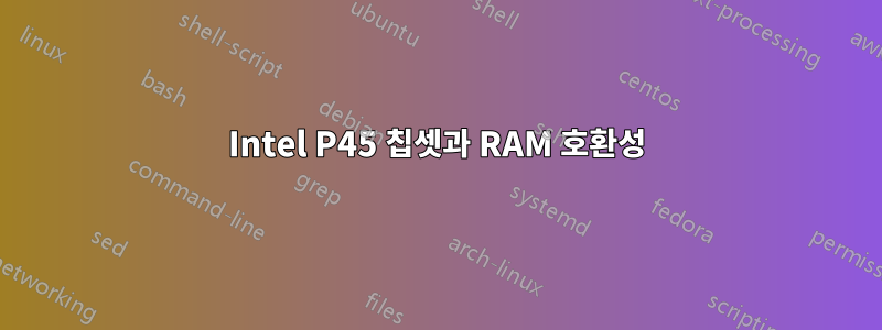 Intel P45 칩셋과 RAM 호환성