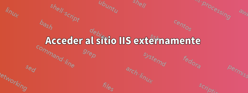 Acceder al sitio IIS externamente