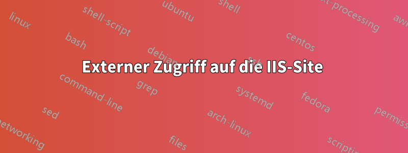 Externer Zugriff auf die IIS-Site